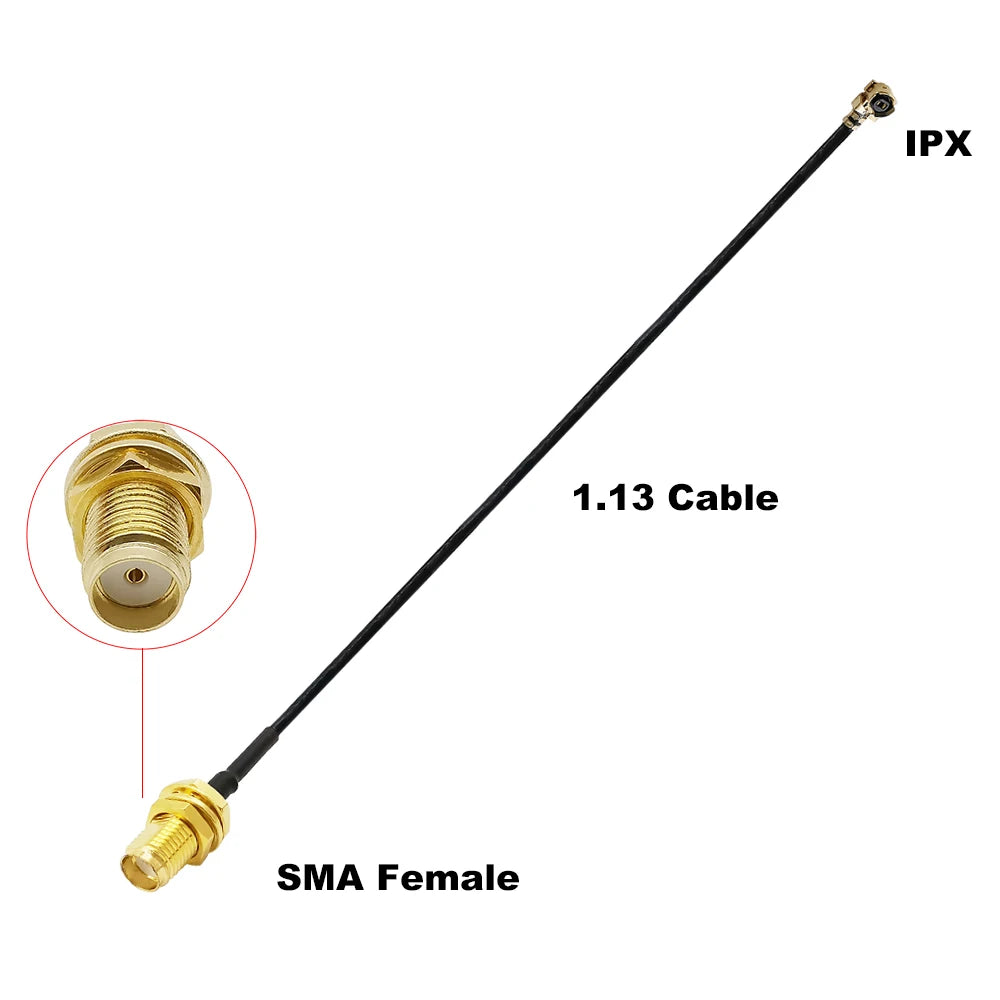 SMA,RP SMA to U.FL/IPX pigtail with RG178 or 1.13