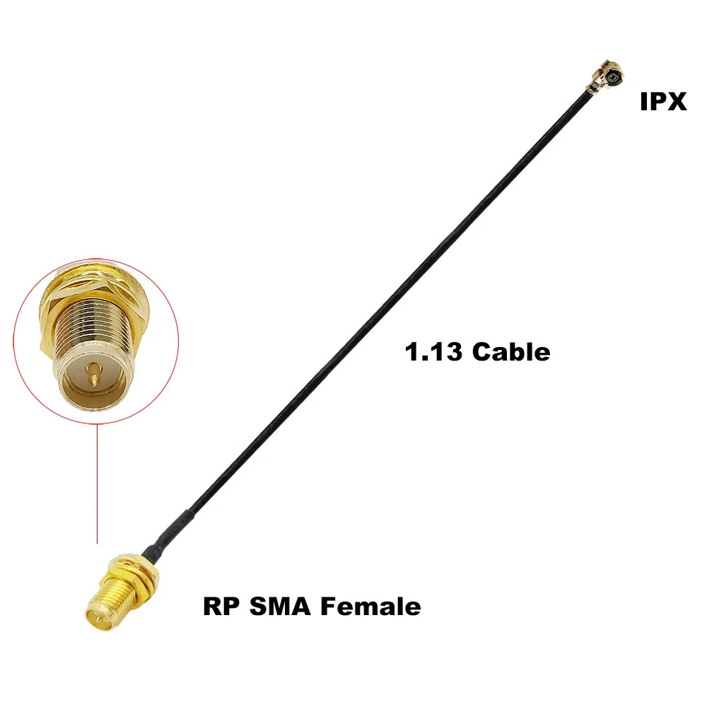 SMA,RP SMA to U.FL/IPX pigtail with RG178 or 1.13