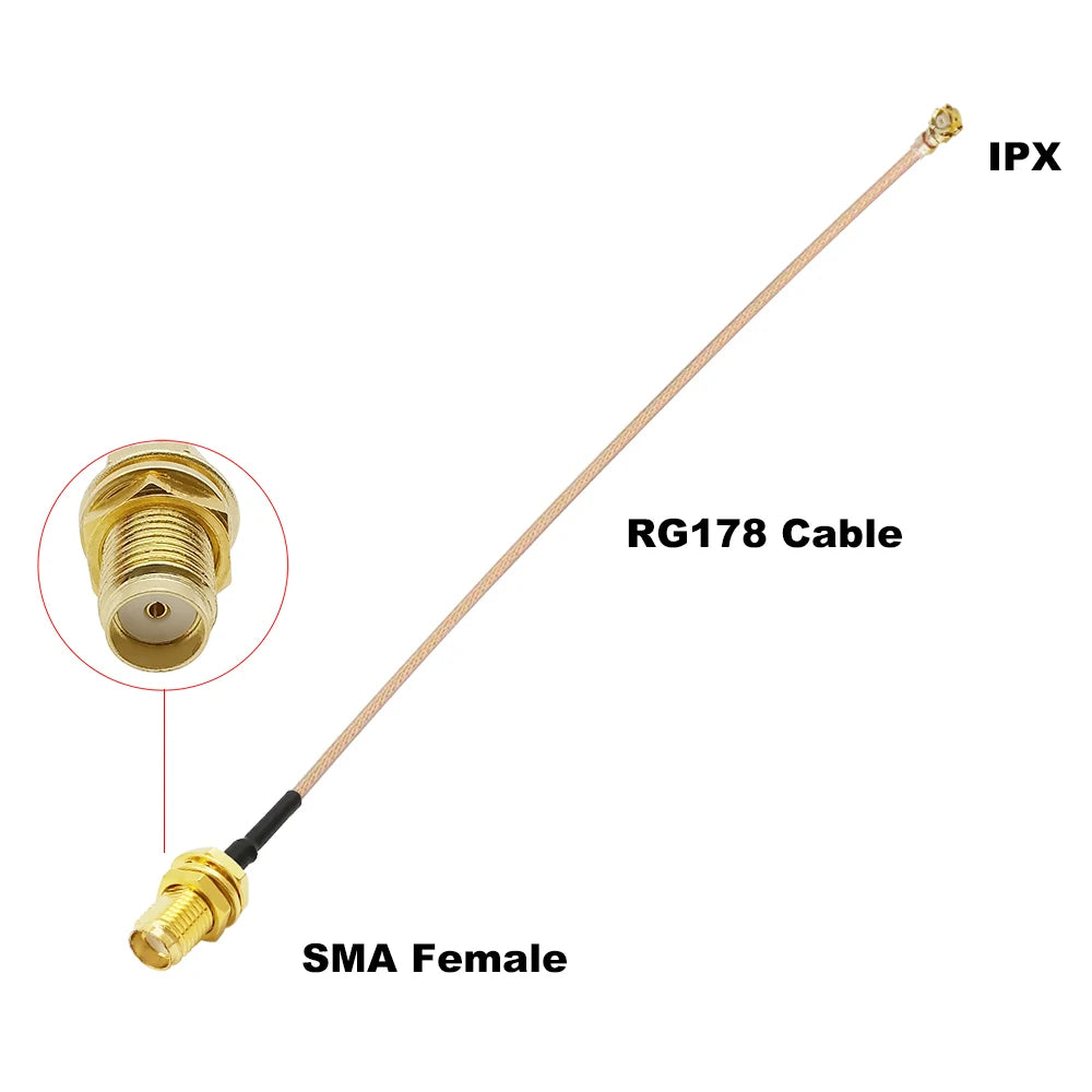 SMA,RP SMA to U.FL/IPX pigtail with RG178 or 1.13