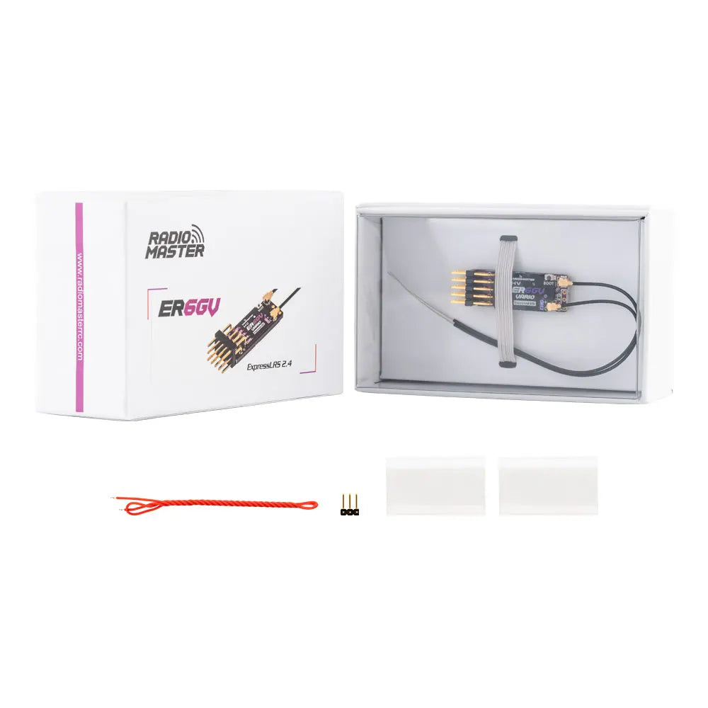 RadioMaster ER6GV Slim ExpressLRS CRSF PWM Dual Antenna RC Receiver