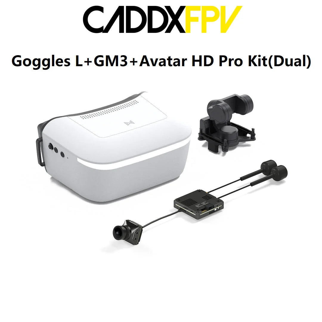 Caddx Walksnail Avatar HD Goggles L with CADDXFPV GM3 and Walksnail Avatar HD Pro Kit (Dual Antennas Version) KIT