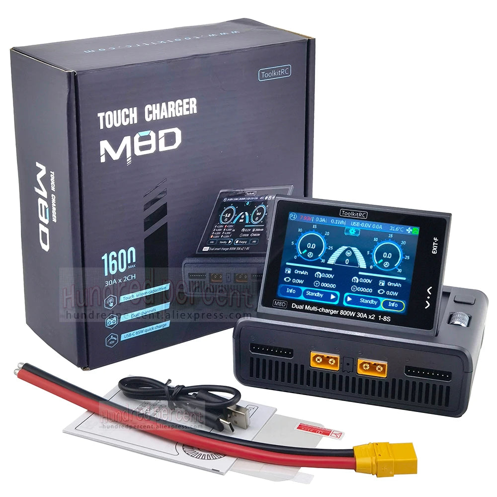 ToolkitRC M8D Smart Dual Charger with Touch Screen