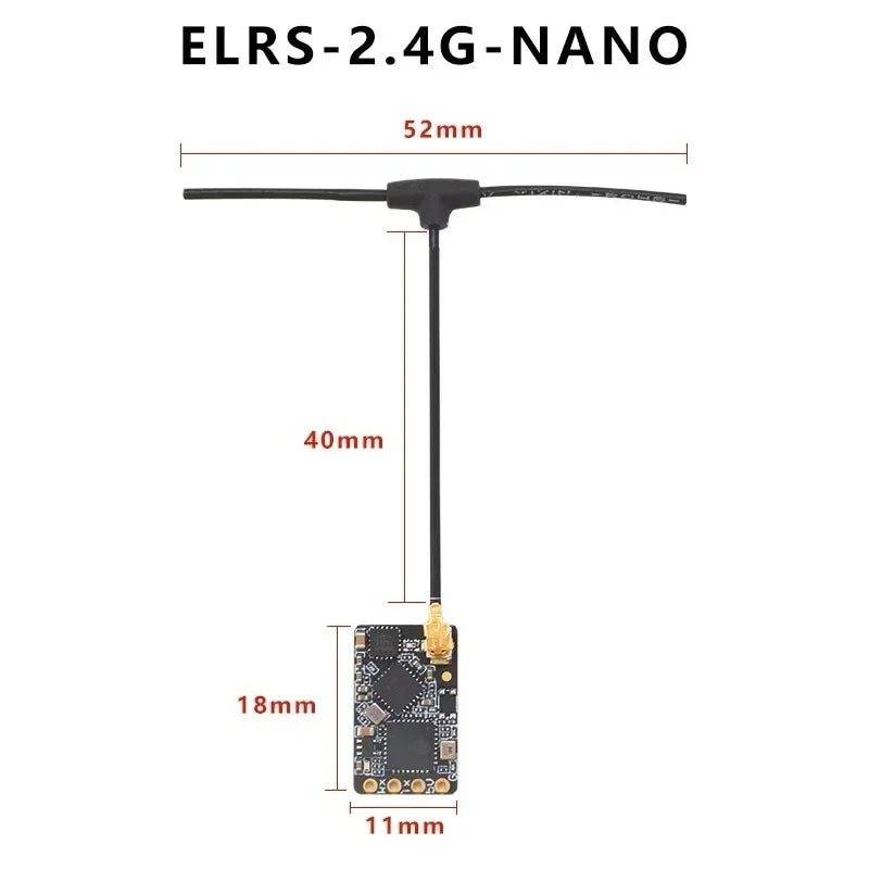 5PCS ELRS 915MHz / 2.4GHz NANO ExpressLRS Receiver With T type Antenna