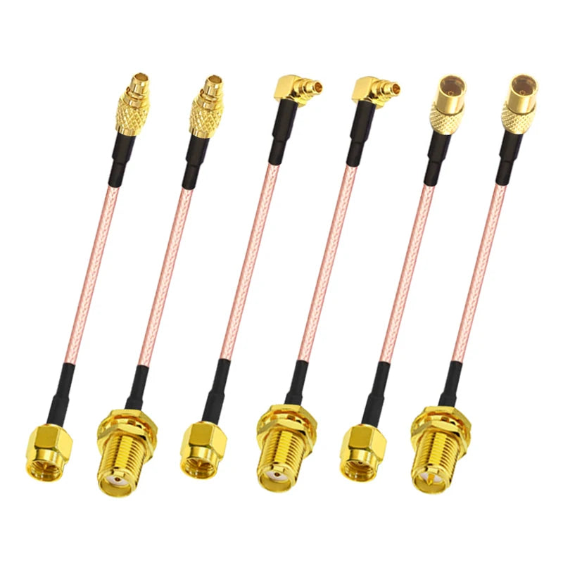 RG316 RP-SMA / SMA to MMCX Cable, Female Nut Jack To MMCX Male Plug Straight & Right Angle