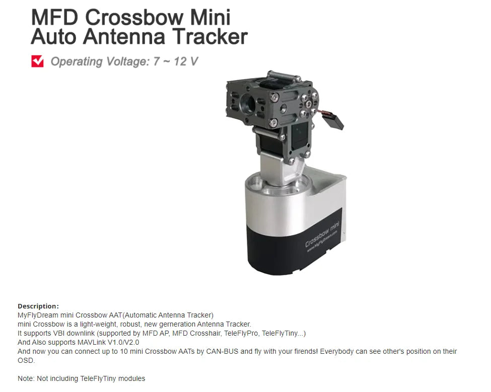 MFD Mini Crossbow AAT Automatic Antenna Tracker