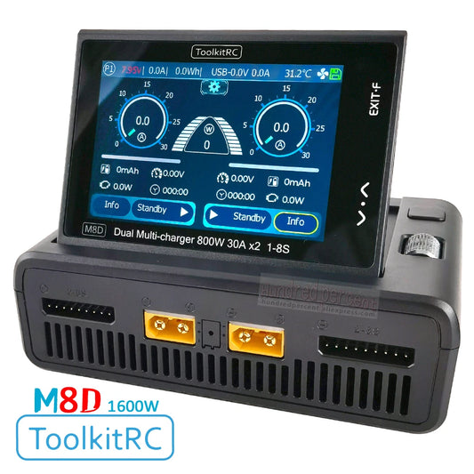 ToolkitRC M8D Smart Dual Charger with Touch Screen