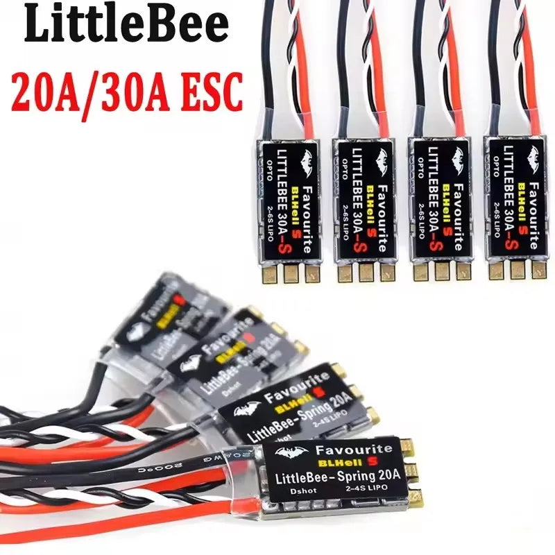 LITTLEBEE BLHeli-s SPRING 20A / 30A Brushless ESC 2-6S Supports Mulitshot DSHOT Oneshot42 OneShot125