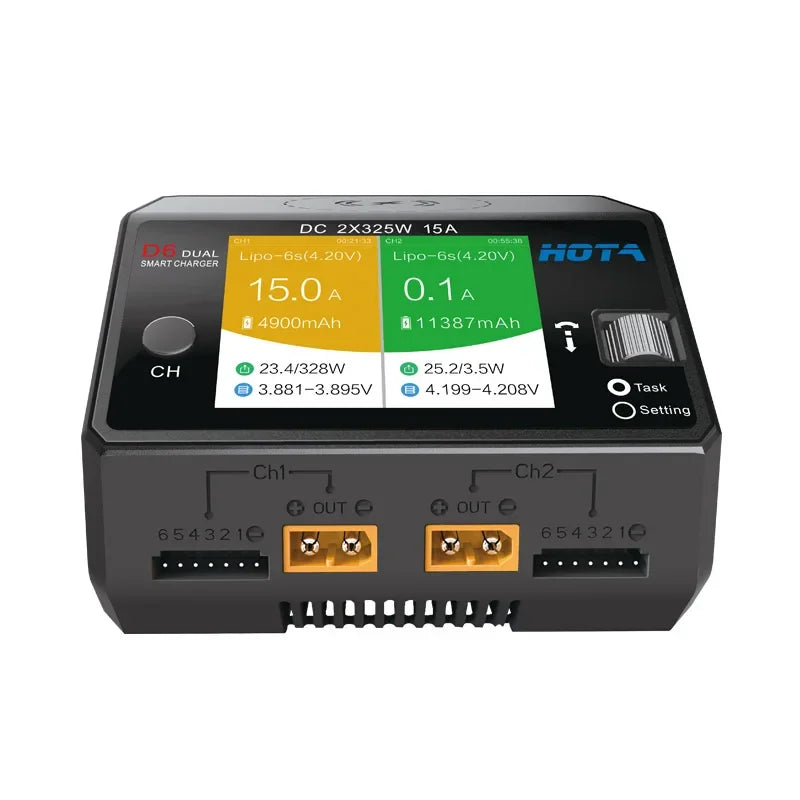 Hota D6 Dual/Pro Smart Charger for Lipo Liion batteries