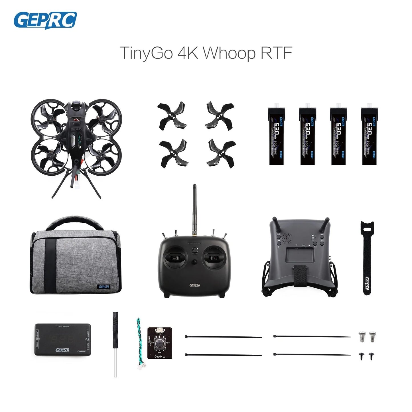 GEPRC TinyGO 4K V1.3 FPV Whoop RTF Drone WITH Caddx Loris camera 4K 60fps RC FPV Combo