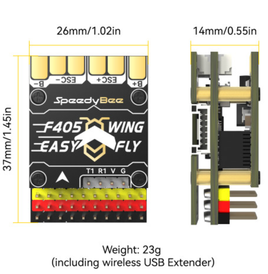 SpeedyBee F405 WING MINi Fixed Wing Flight Controller